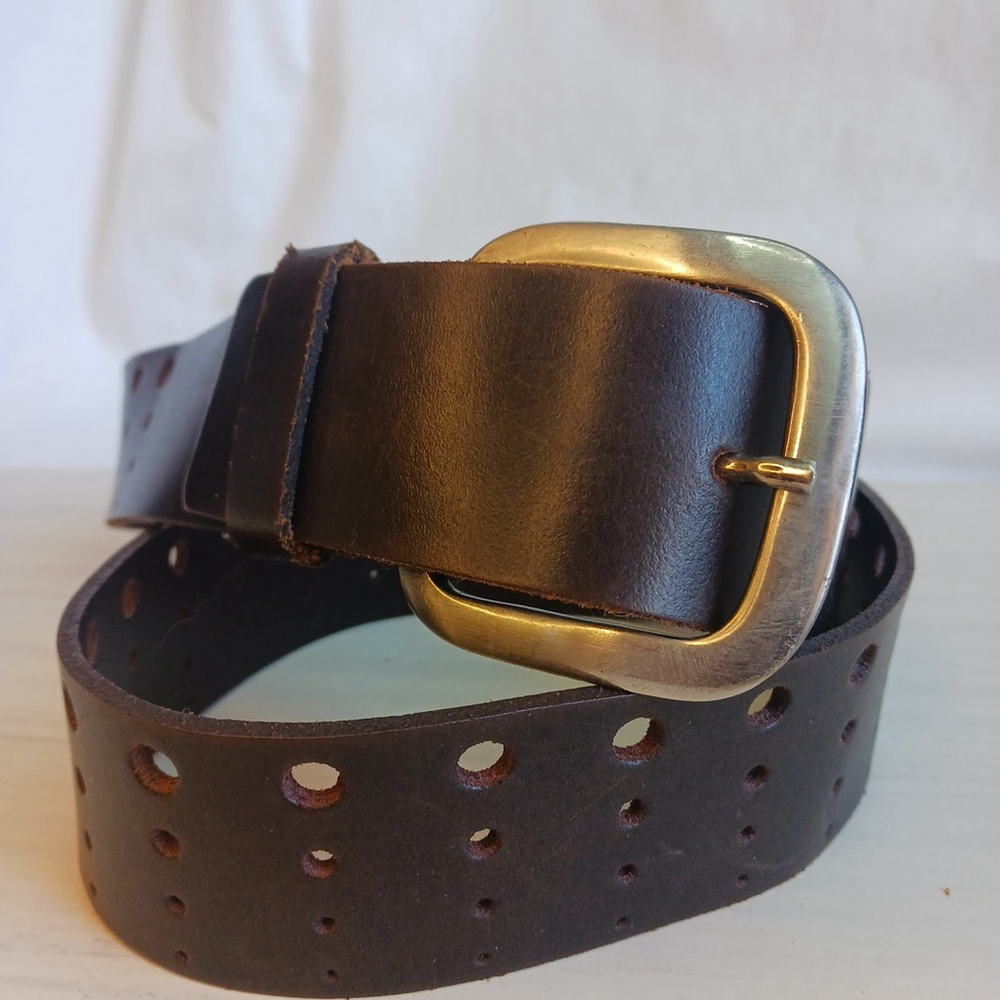 Maurice's Brown Italian Leather Belt Large 34